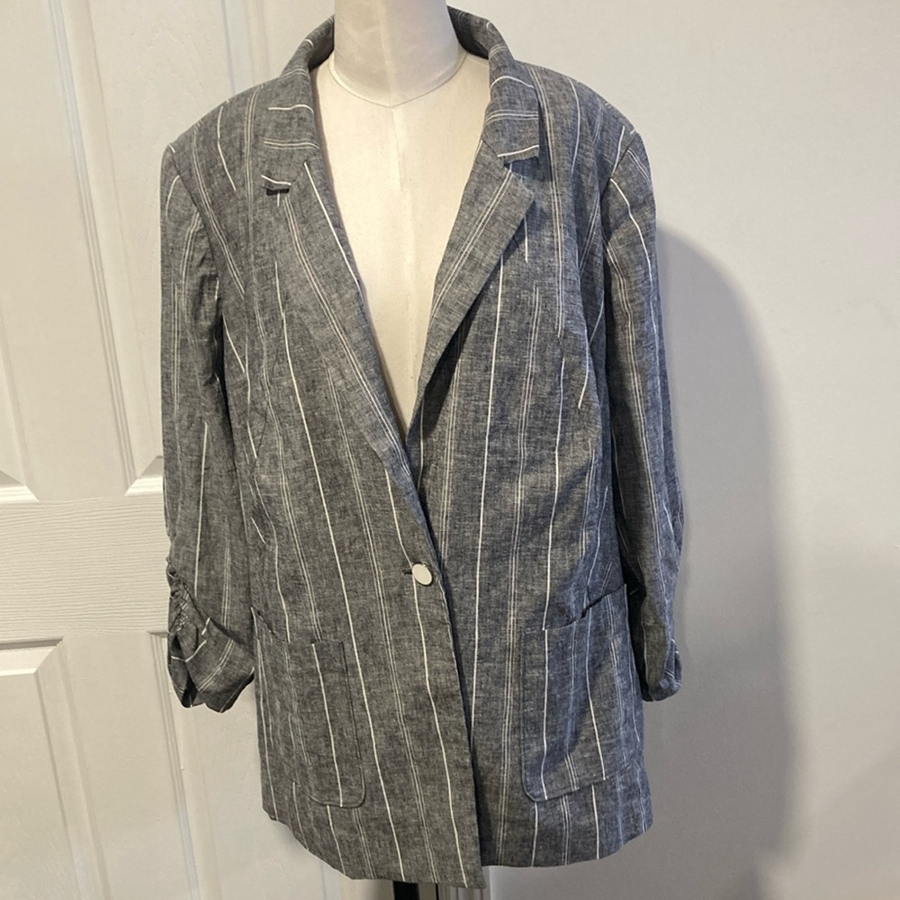 NWT linen blend Lane Bryant Blazer 22